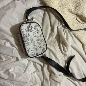 Guess Monochrome Graphic Crossbody Bag